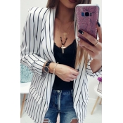 Lovely Stylish Striped White Jacket