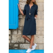 Lovely Casual Turndown Collar Buttons Design Lace-