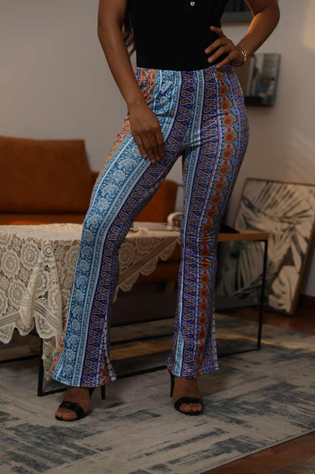 

Lovely Stylish Mid Waist Printed Multicolor Pants, Multi