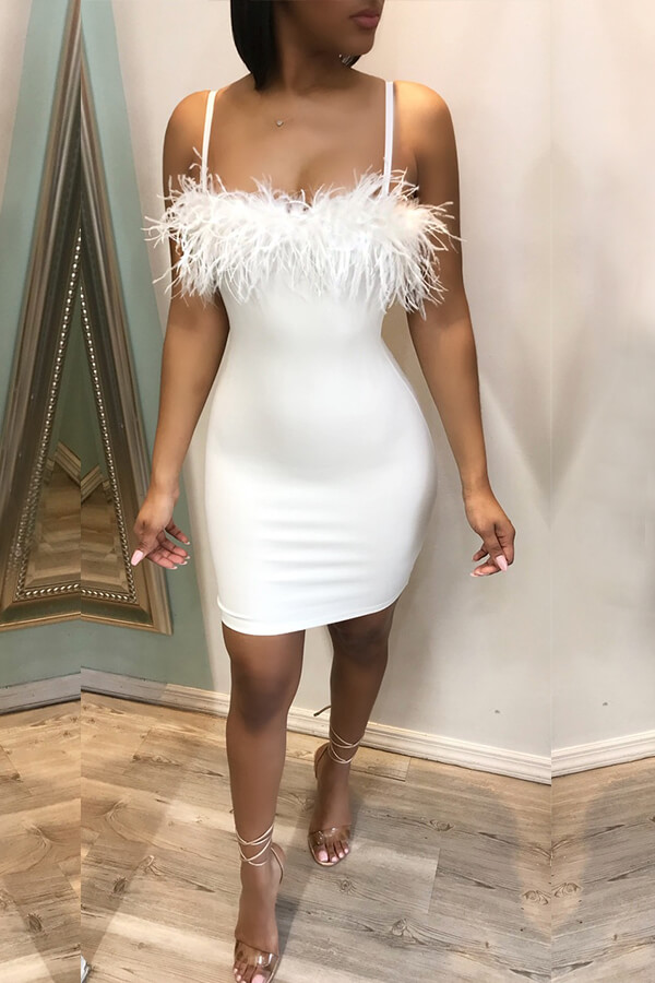 sexy white mini dress