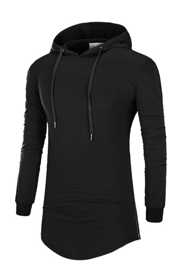 

Lovely Casual Hooded Collar Black Hoodies