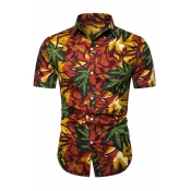 Lovely Casual Plants Printed Multicolor Shirt