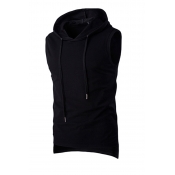 Lovely Casual Hooded Collar Black Vest