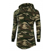 Lovely Casual Hooded Collar Camouflage Printed Hoo
