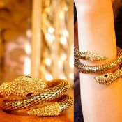 Lovely Chic Snake Shape Gold Alloy Bracelet