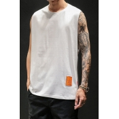 Lovely Casual O Neck Sleeveless White Vest