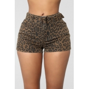 Lovely Casual Leopard Printed Shorts
