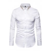 Lovely Casual Turndown Collar White Shirt