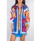 Lovely Work Printed Multicolor Mini Dress(Without 