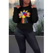 Lovely Leisure Patchwork Black Sweaters