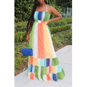 Lovely Sweet Sleeveless Hollow-out Multicolor Floo