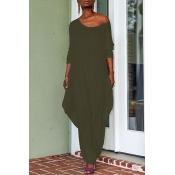 Lovely Trendy Loose Army Green One-piece Jumpsuit