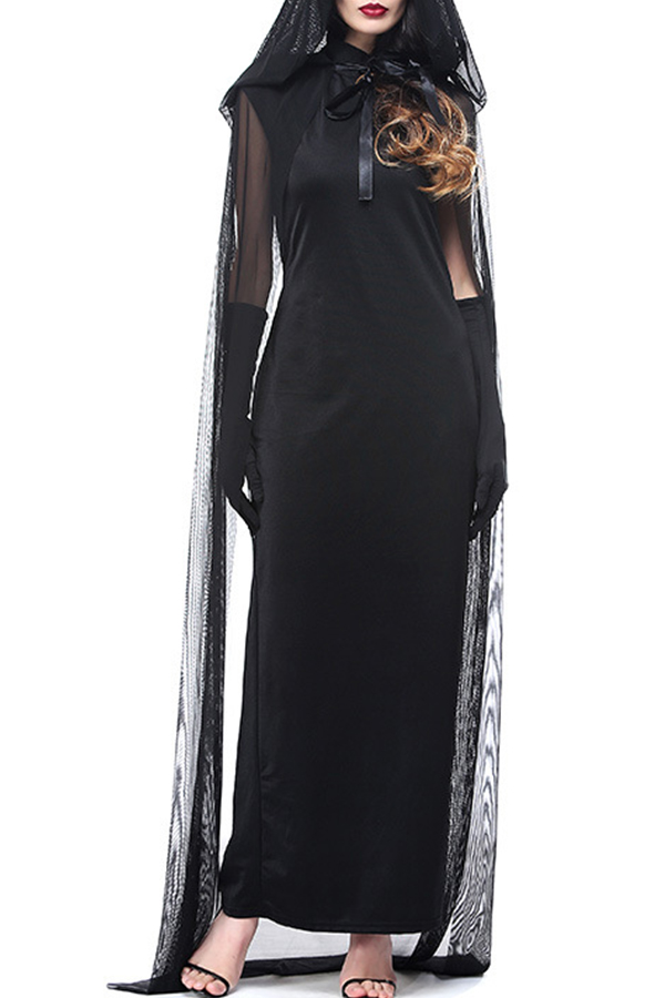 

Lovely Cosplay Black Two-piece Skirt Set