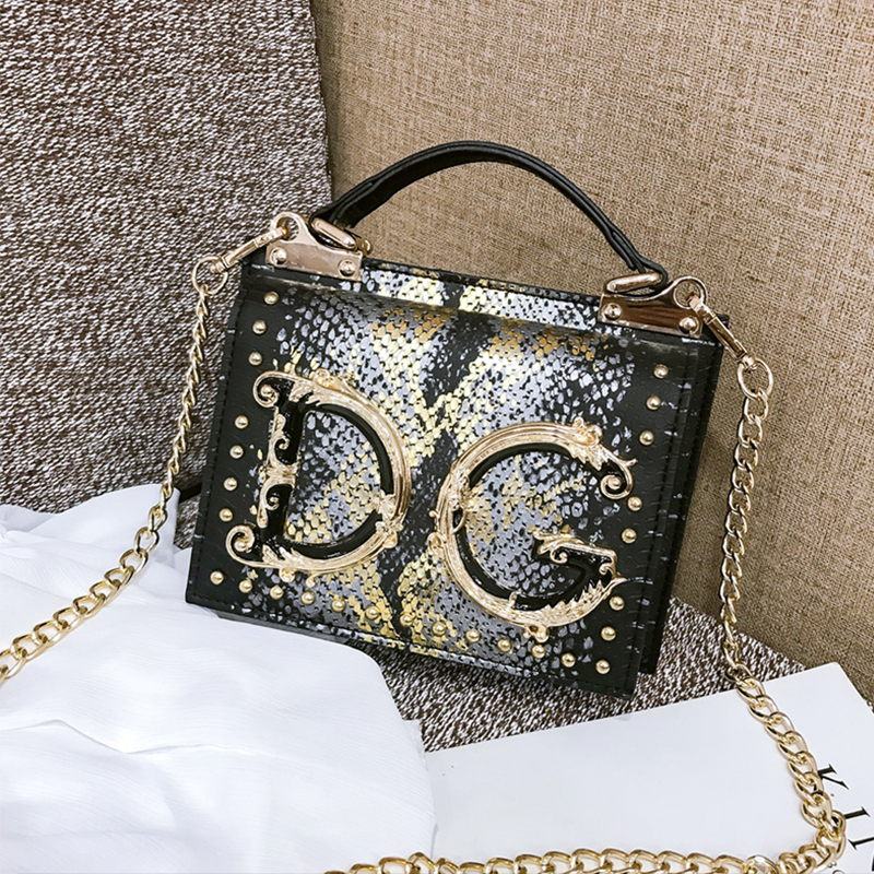 

Lovely Chic Letter Black Messenger Bag