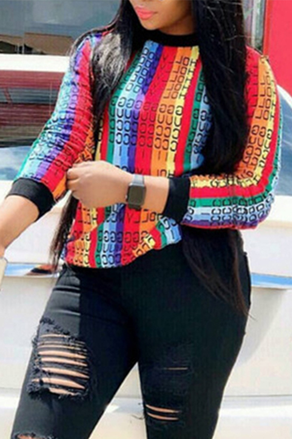 

Lovely Trendy Striped Sweatshirt Hoodie, Stripe
