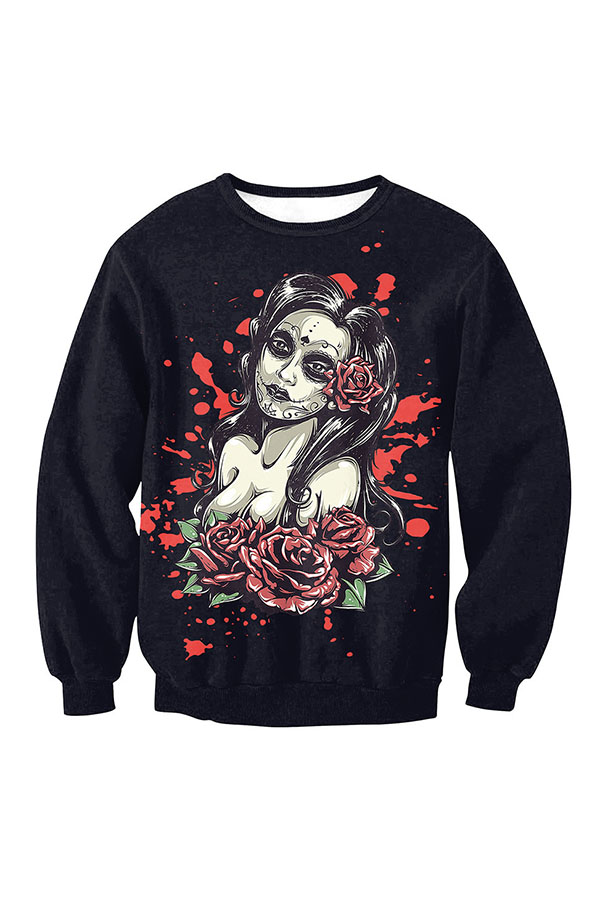 

Lovely Casual Printed Multicolor Hoodie, Multi