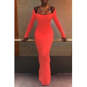 Lovely Sexy Spaghetti Straps Skinny Orange Ankle L