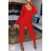 Lovely Trendy Skinny Red One-piece Jumpsuit