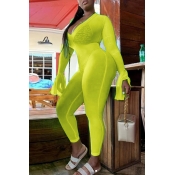 Lovely Sexy See-through Green One-piece Jumpsuit