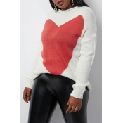 Lovely Trendy Heart White Sweater