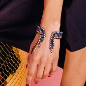 Lovely Stylish Tassel Design Multicolor Alloy Brac