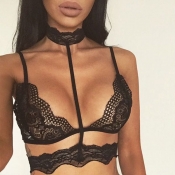 Lovely Sexy Hollow-out Black Bra