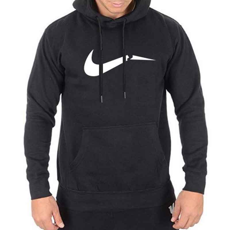 

Lovely Casual Hooded Collar Printed Black Hoodie