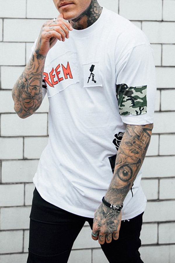 Cheap T-shirt Lovely Street Printed White T-shirt