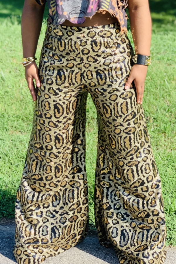 

Lovely Leisure Loose Leopard Printed Pants