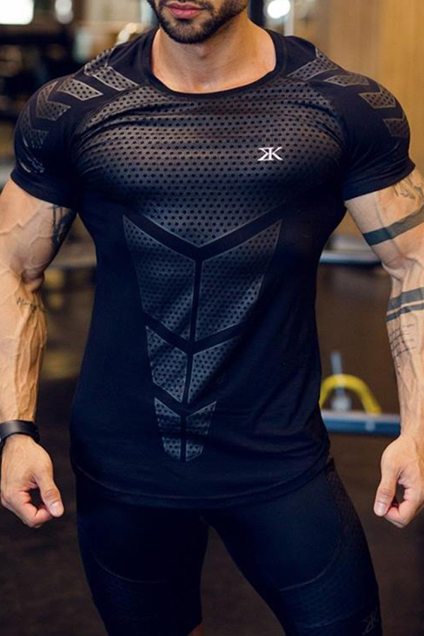 

Lovely Sportswear Printed Black T-shirt
