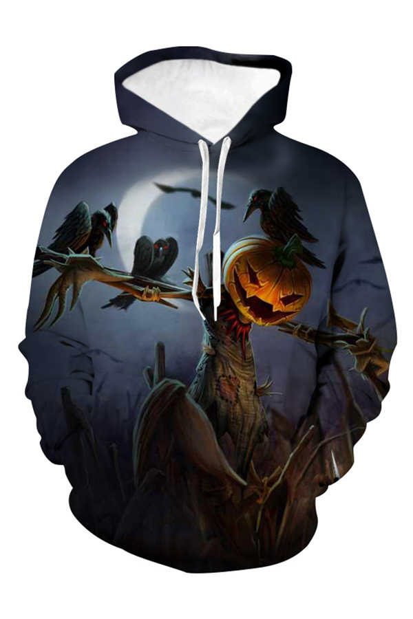 

Lovely Street Hooded Collar Grey Hoodie