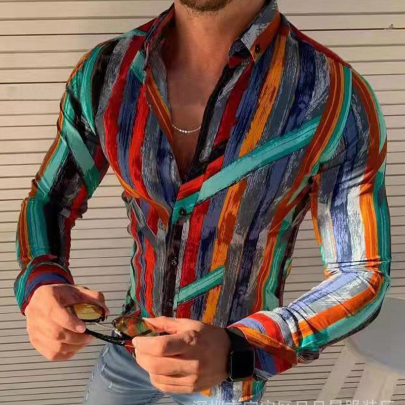 

Lovely Bohemian Striped Multicolor Shirt, Multi