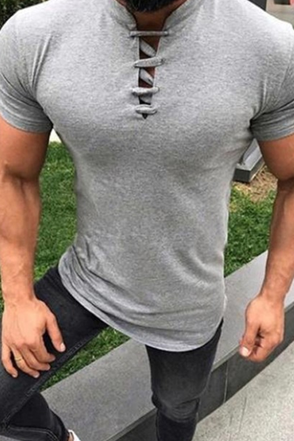 

Lovely Casual Light Grey T-shirt
