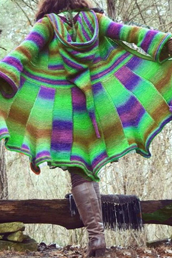

Lovely Casual Hooded Collar Green Plus Size Coat