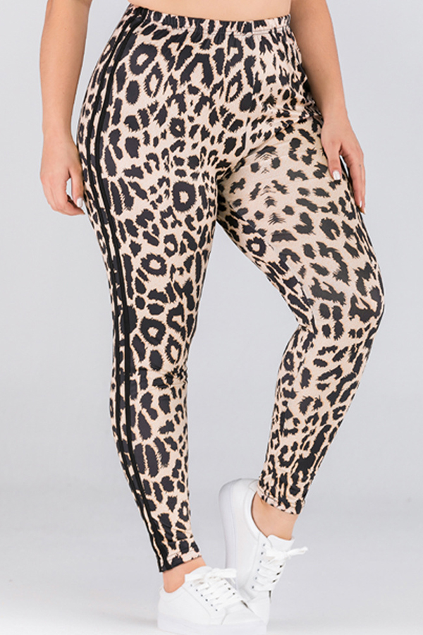 

Lovely Casual Leopard Printed Plus Size Pants