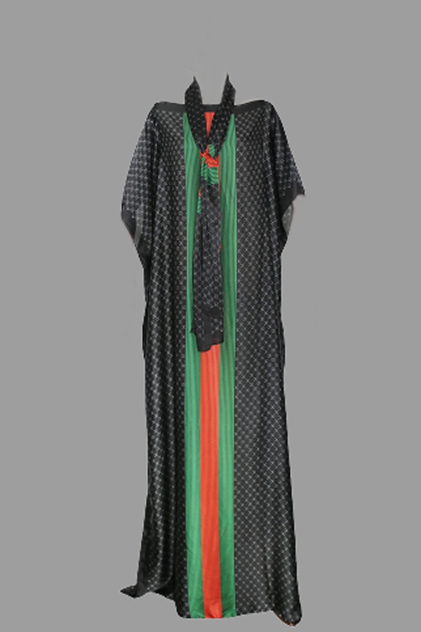 

Lovely Casual Loose Black Floor Length Plus Size Dress