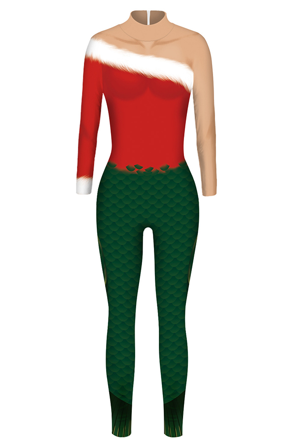 Cheap Jumpsuit Lovely Cosplay Patchwork Green One-piece Jumpsuit