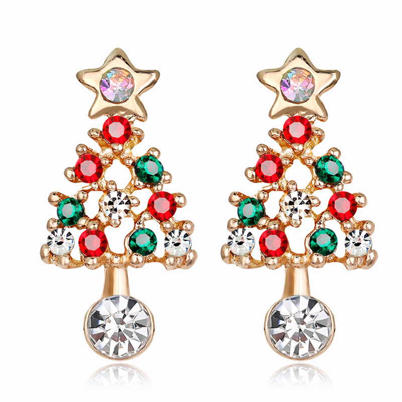 Cheap Earring Lovely Christmas Day Gold Alloy Earring