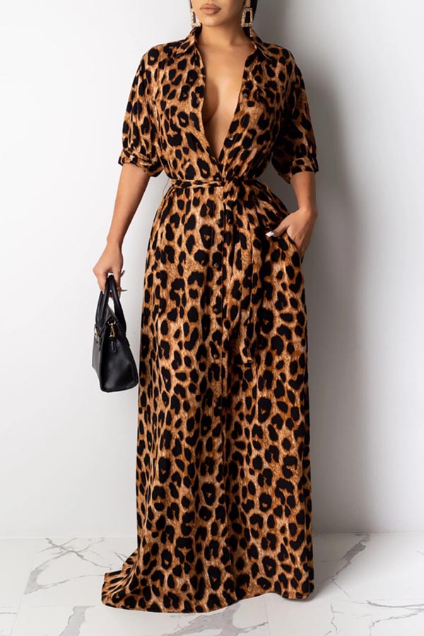 casual leopard print dress