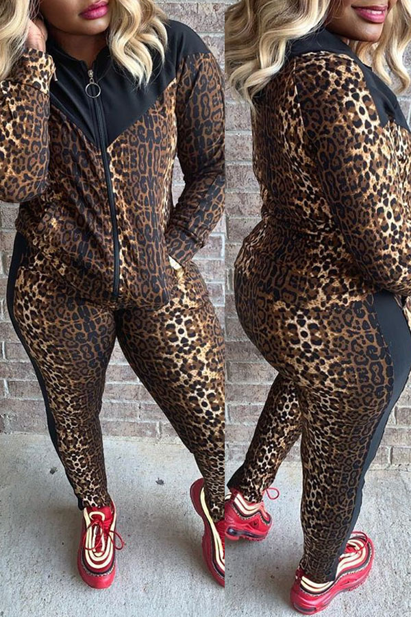 

Lovely Casual Printed Black Two-piece Pants Set