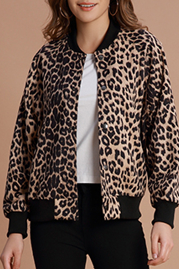 

Lovely Chic Leopard Coffee Jacket