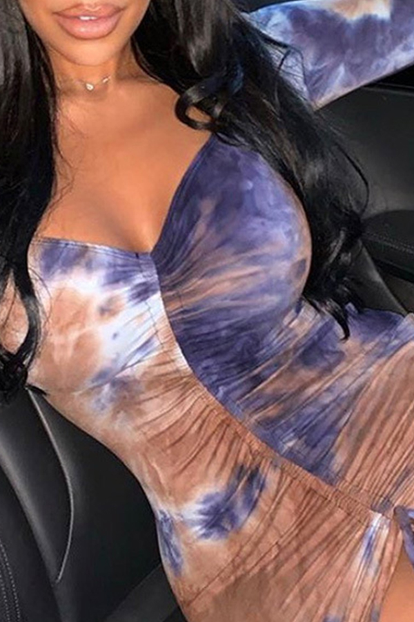

Lovely Casual Ruffle Design Multicolor Mini Dress, Multi