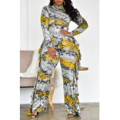 Lovely Casual Snakeskin Printed One-piece Jumpsuit