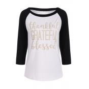 Lovely Casual Letter Printed White T-shirt