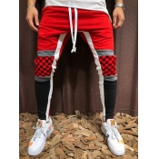 Lovely Street Patchwork Red Pants