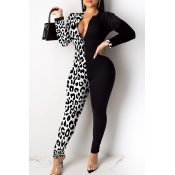 Lovely Trendy Leopard Printed One-piece Jumpsuit