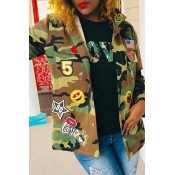 Lovely Trendy Camouflage Printed Coat
