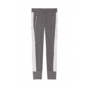 Lovely Casual Patchwork Dark Grey Pants