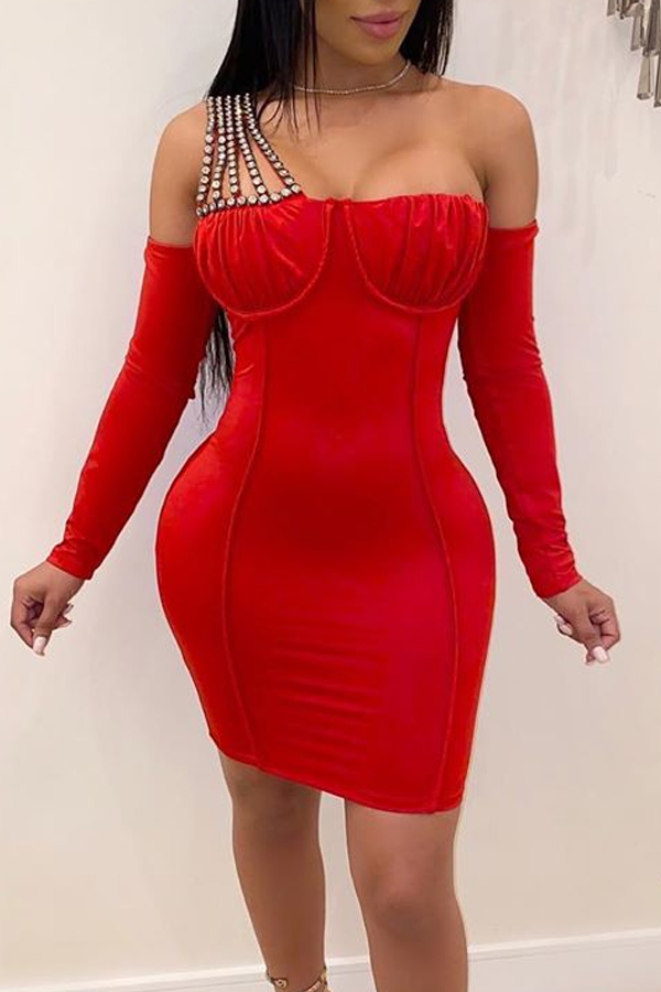 

Lovely Party Sleeveless Red Mini Dress