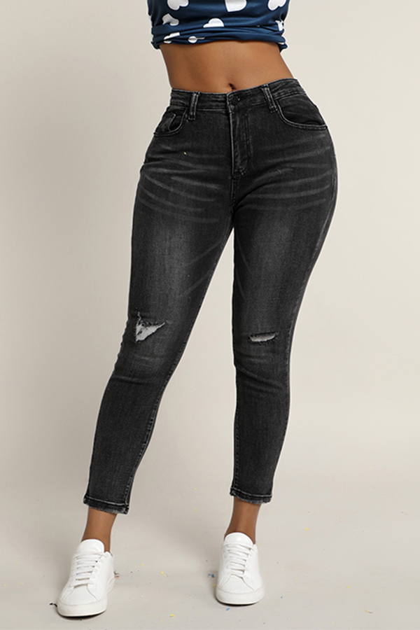 Lovely Casual Skinny Grey Jeans